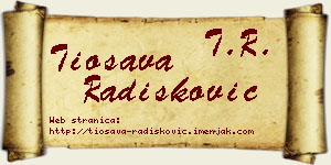 Tiosava Radišković vizit kartica